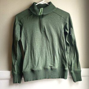 EARTHTEC 1/2 zip green pullover sweatshirt sz s